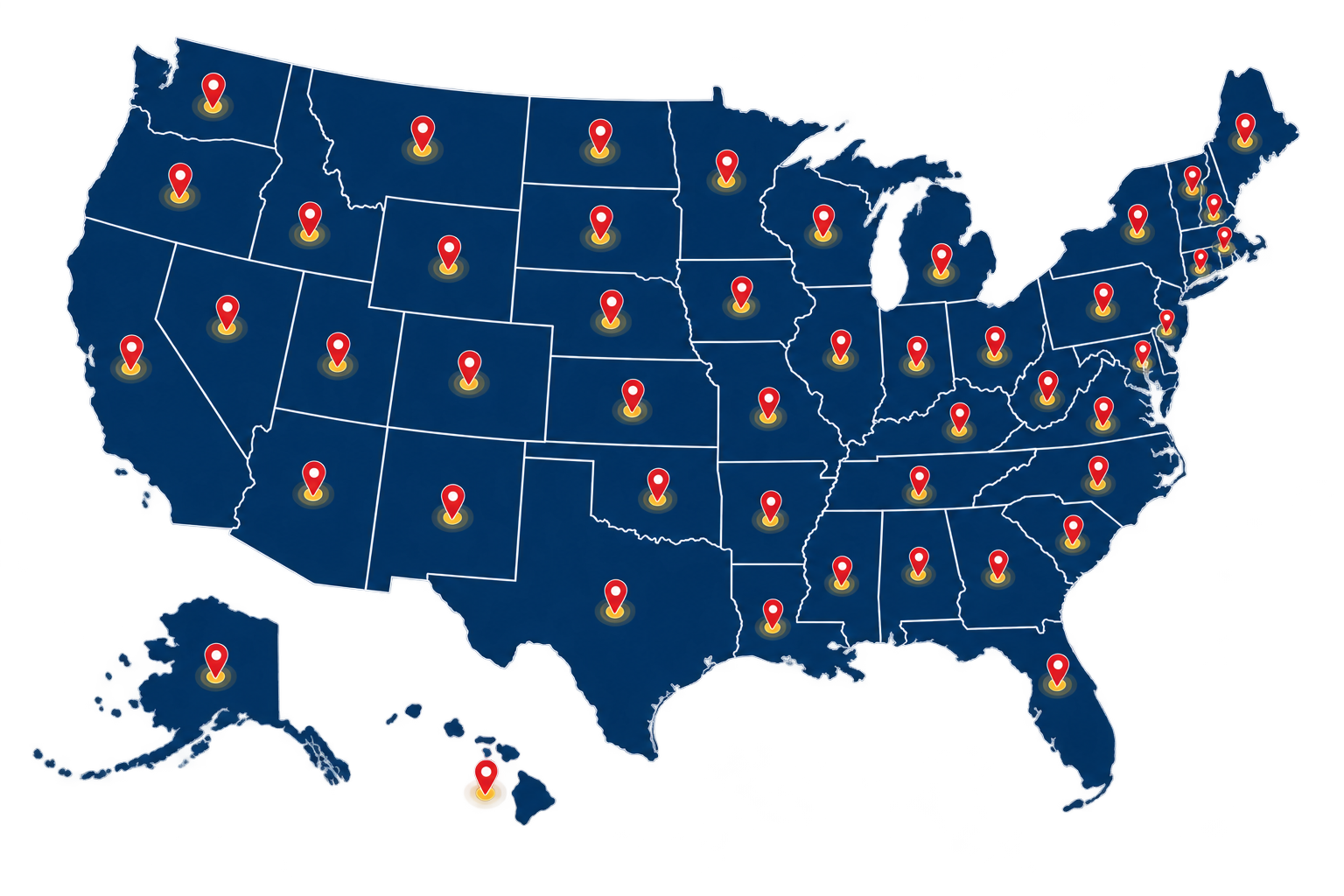 United States coverage map